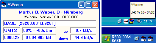 MWconn Screenshot-Kombination